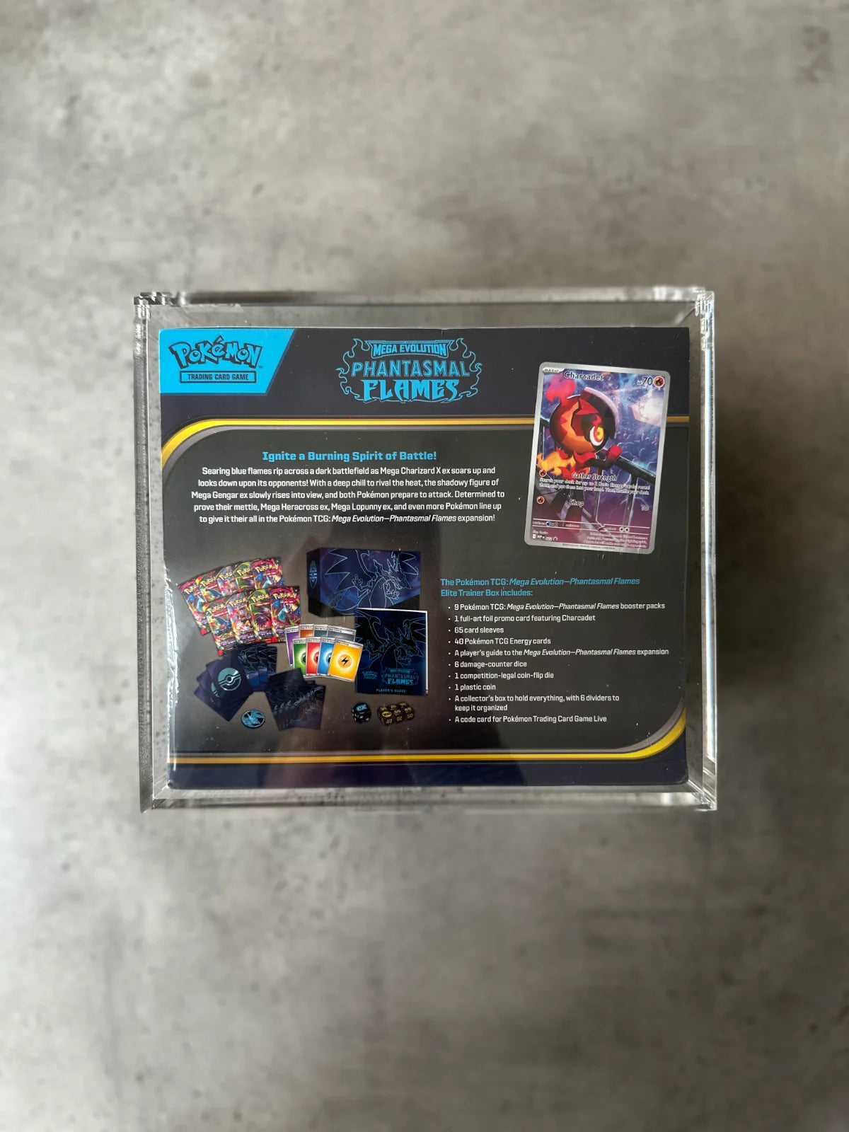 Phantasmal Flames  Elite Trainer Box SEALED w/ Acrylic  Case Included