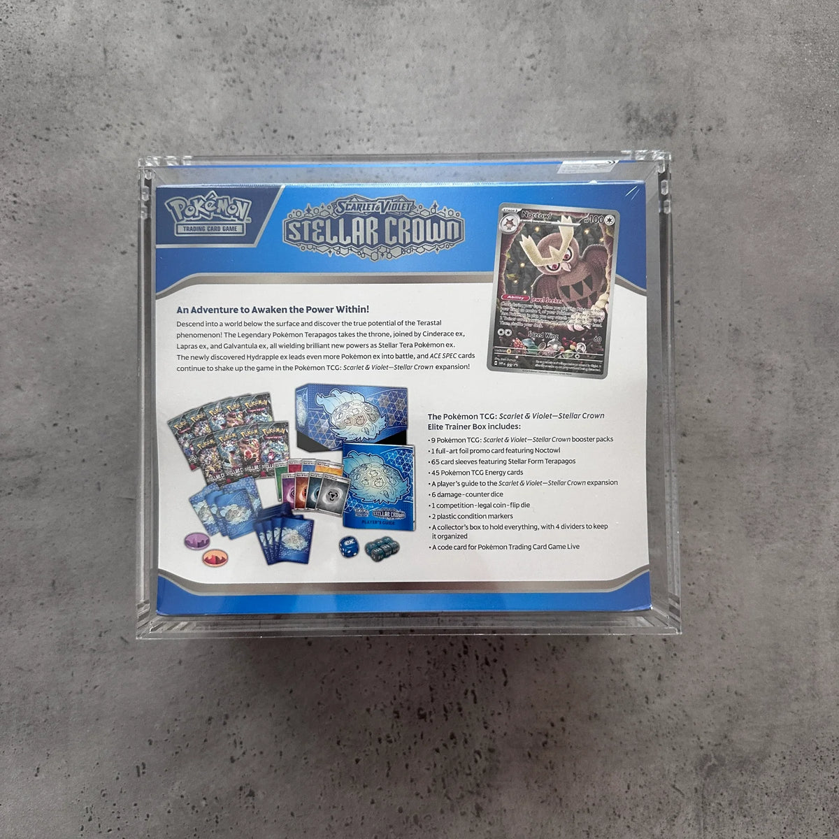 Stellar Crown ETB  SEALED W/ Acrylic Case Included