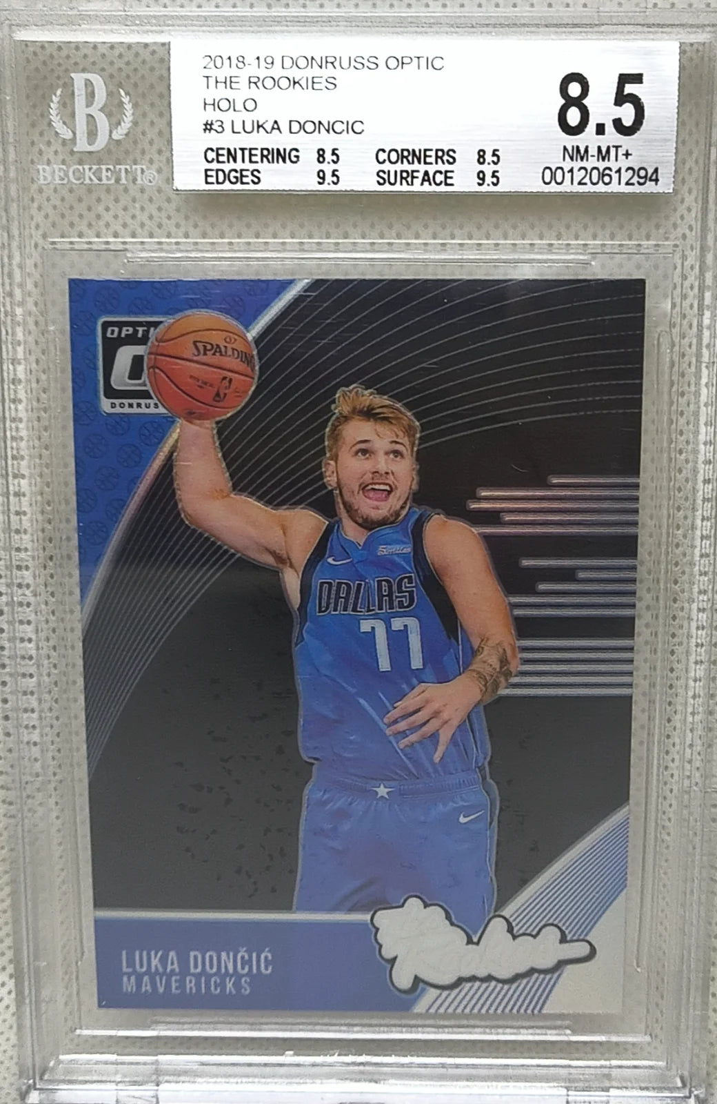 2018 Donruss Optic The Rookies Holo Luka Doncic BGS 8.5 RC