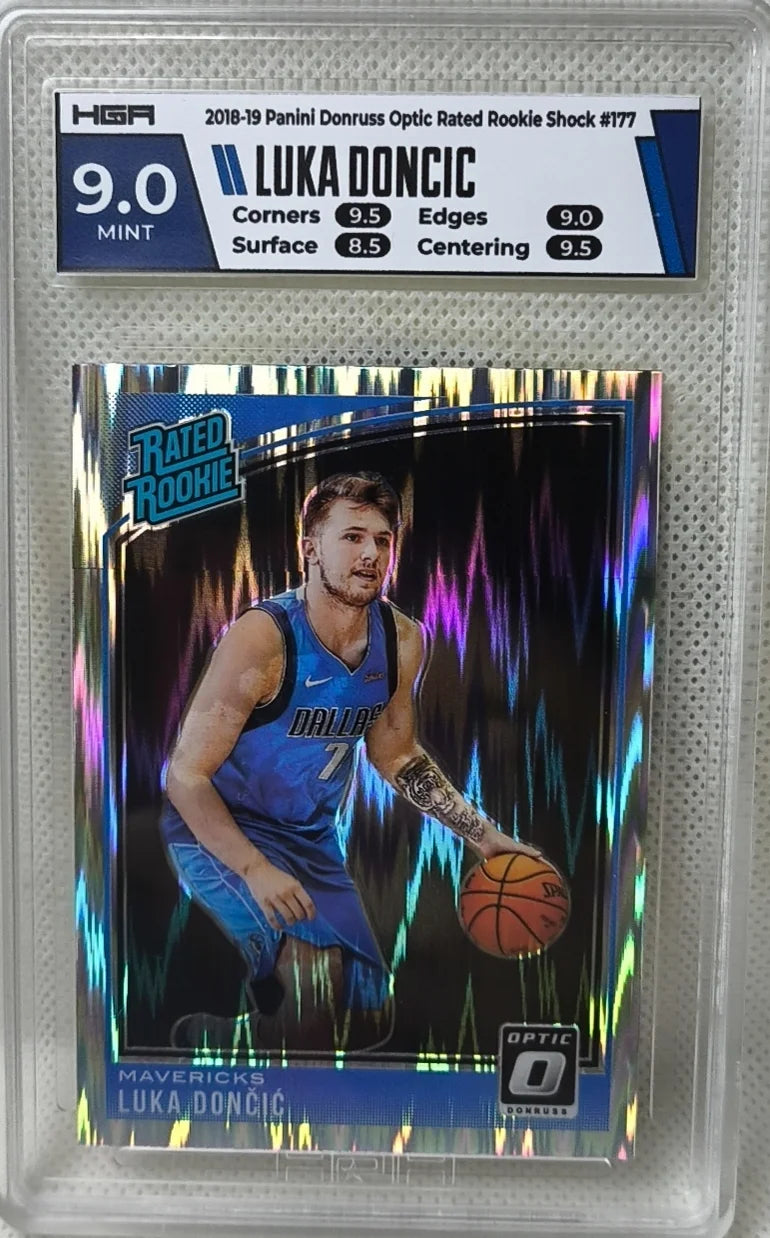 2018 Panini Donruss Optic Rated Rookies Luka Doncic SHOCK HGA 9 RC