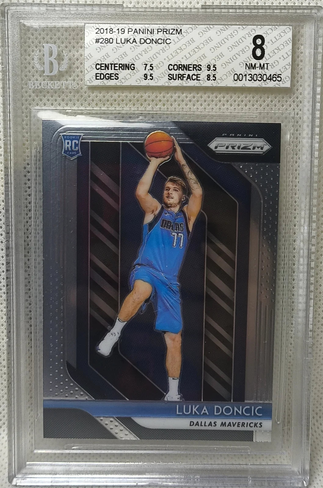 2018 Panini Prizm Luka Doncic BGS 8 RC