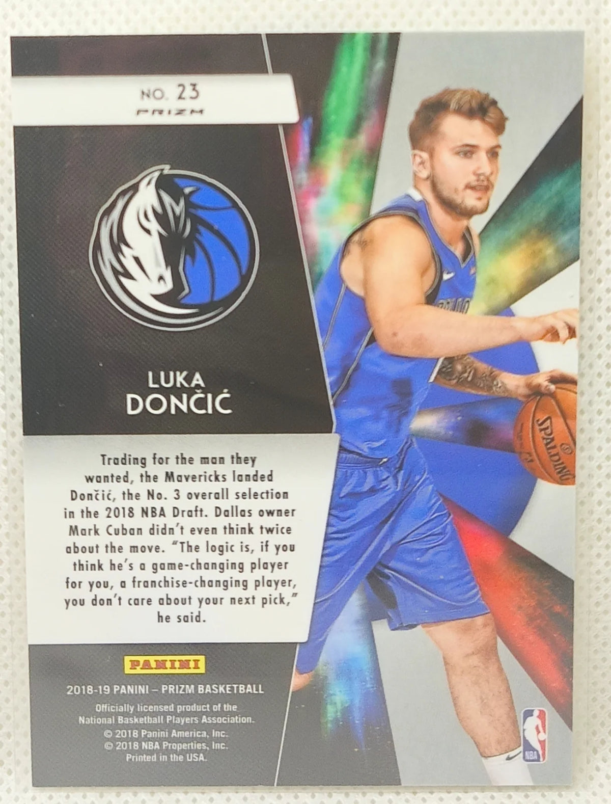 2018 Panini Prizm Freshman Phenoms Luka Doncic RC