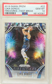 2019 Panini Prizm #23 Fireworks - Fast Break Luka Doncic