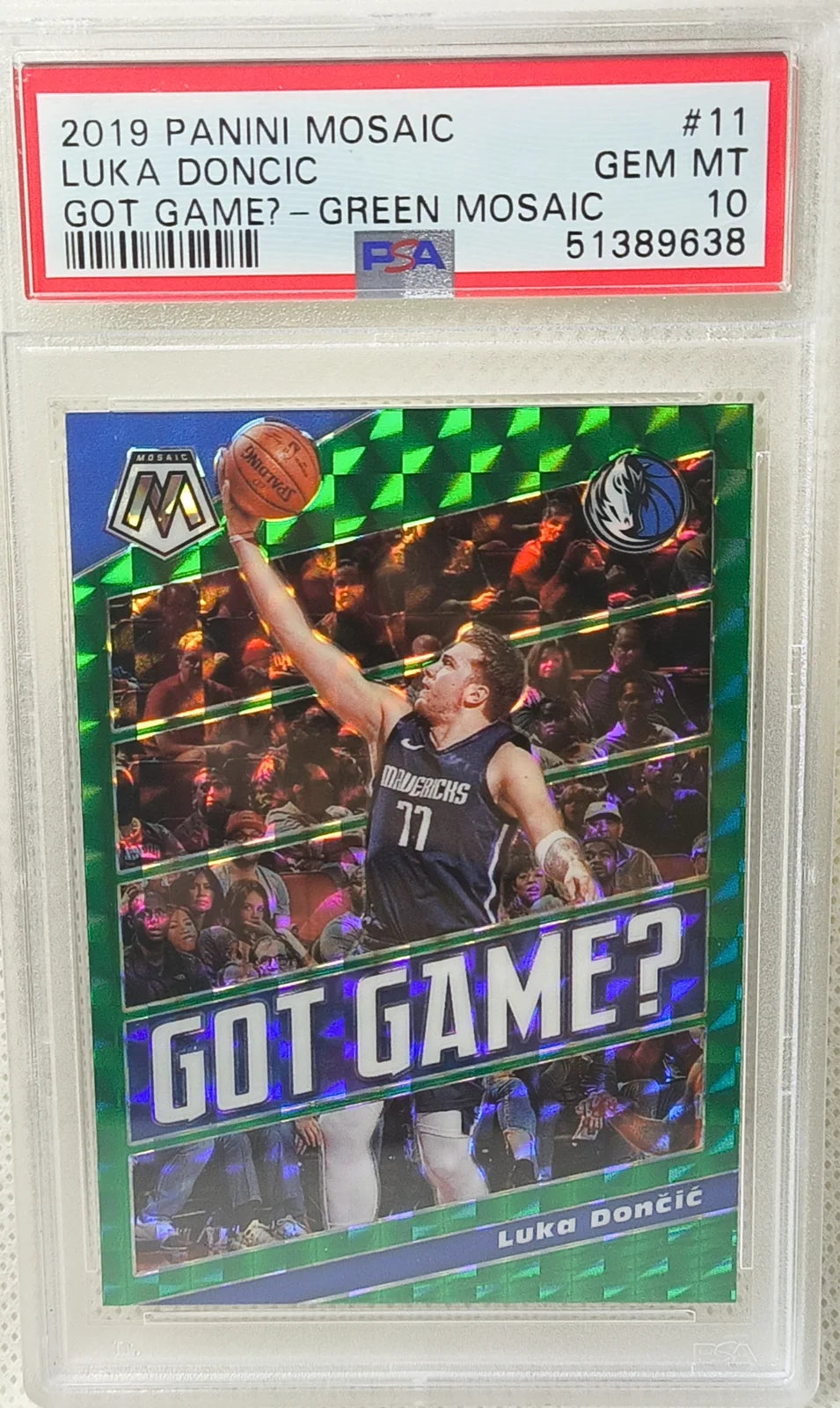 2019 Panini Mosaic #11 Got Game Green Mosaic Luka Doncic