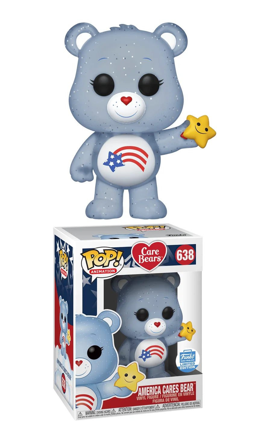 Funko Pop! Animation : Care Bears - America Cares Bear #638 Funko Shop Exclusive