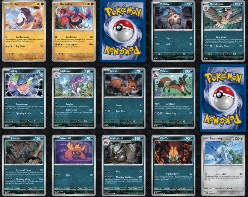 Pokémon Pitch Black Full Base Set - (148 Cards) All Base, Holo & Reverse (NO EXs)!