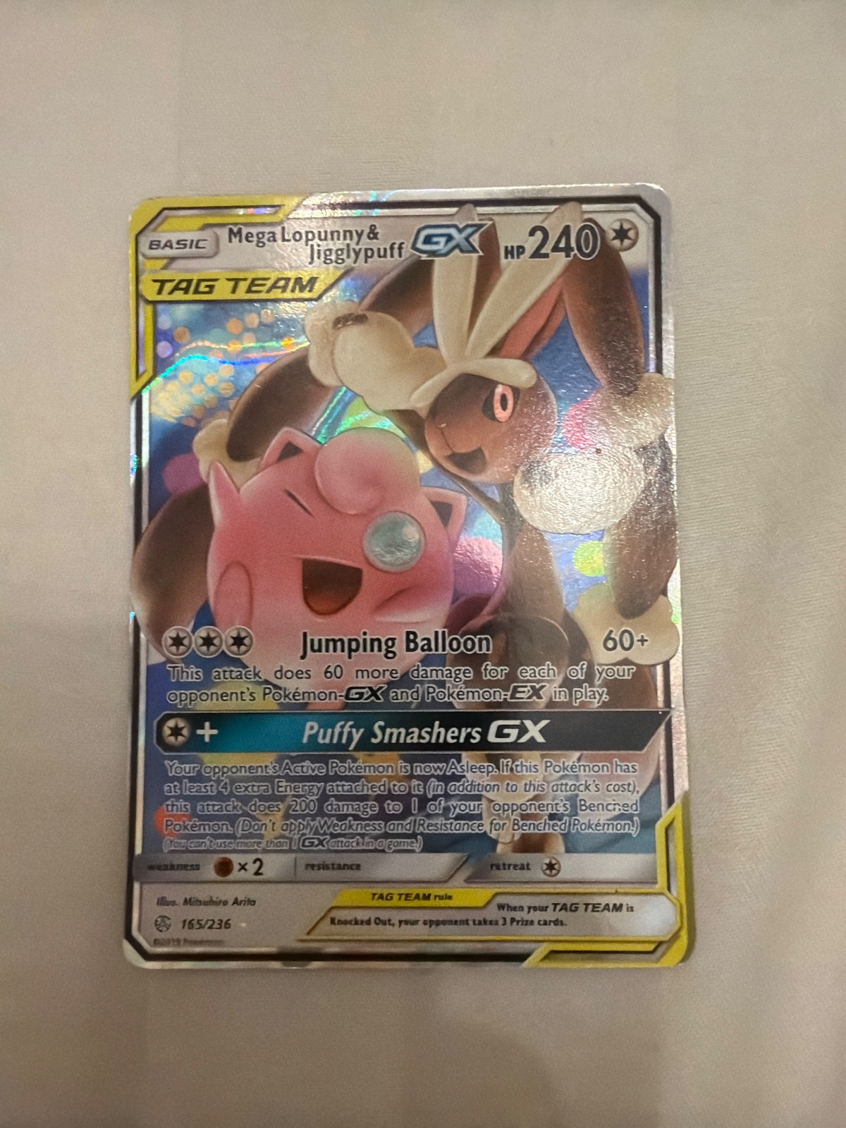 Mega Lopunny & Jigglypuff GX 165/236 (Cosmic Eclipse)
