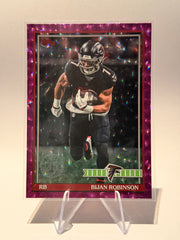 2026 Topps Bijan Robinson #91TF-6 – Pink/Purple Crackle Foil – Atlanta Falcons