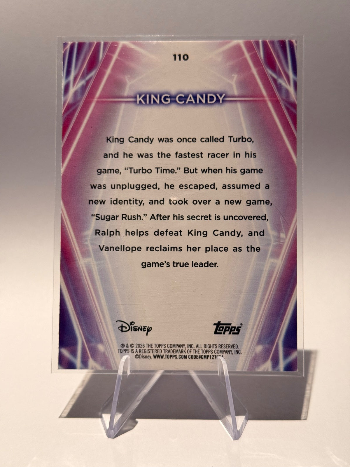 2026 Topps Disney Neon King Candy #110 – Holographic Foil – Wreck-It Ralph