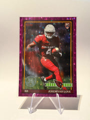 2026 Topps Jeremiyah Love RC #91TR-9 – Pink Crackle Foil – Arizona Cardinals