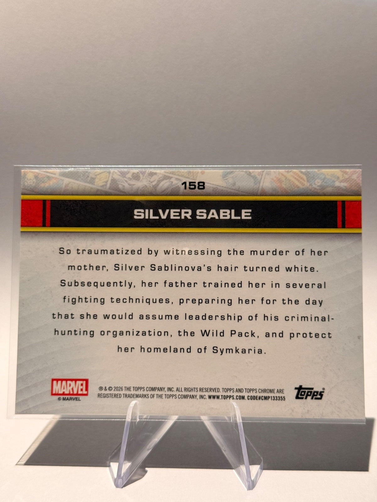2026 Topps Chrome Marvel Silver Sable #158 Green Refractor 176/199