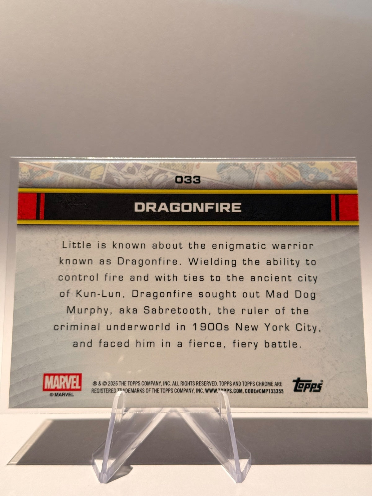 2026 Topps Chrome Marvel Dragonfire #033 – First Appearance Refractor