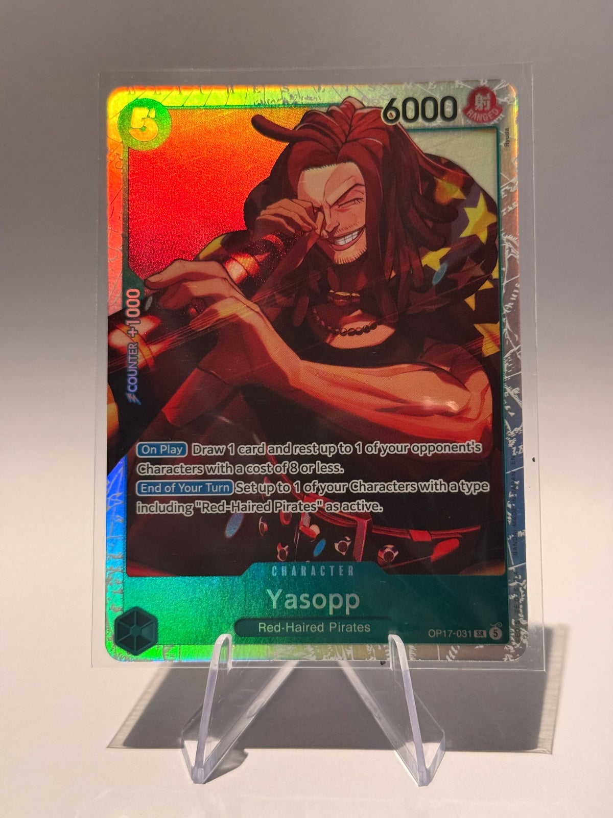 2026 One Piece OP17-031 Yasopp SR Alternate Art Foil – The World's Strongest Warriors
