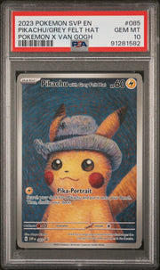 Pikachu with Grey Felt Hat 085 (Scarlet & Violet Promo) — PSA 10