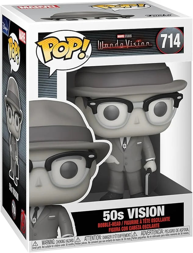 FUNKO POP!: Marvel - WandaVision - Vision 50s (B&W) (Styles May Vary)
