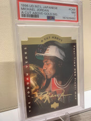 1996 UD INTL Japanese MICHAEL JORDAN a cut above-gold sig