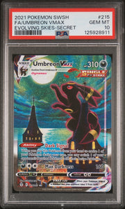 Umbreon VMAX (Alternate Art Secret) 215/203 (Evolving Skies) — PSA 10