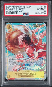 Monkey.D.Luffy (Parallel) (JP) OP15-119 (Adventure on KAMI's Island) — PSA 10