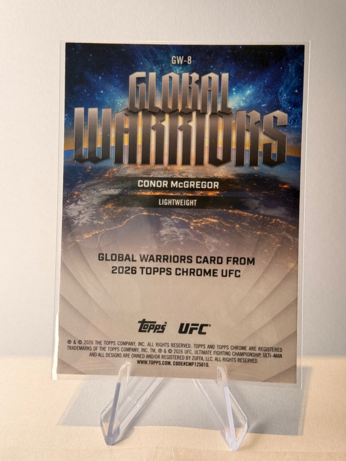 2026 Topps Chrome UFC Conor McGregor Global Warriors #GW-8