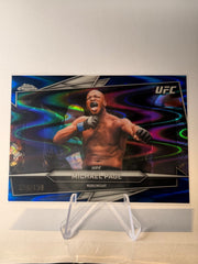 2026 Topps Chrome UFC Michael Page #135 Blue Refractor /150 – 056/150