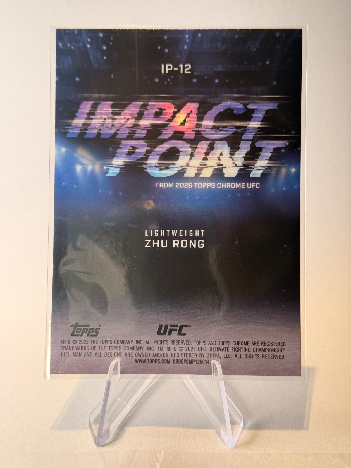 2026 Topps Chrome UFC Zhu Rong RC Impact Point #IP-12