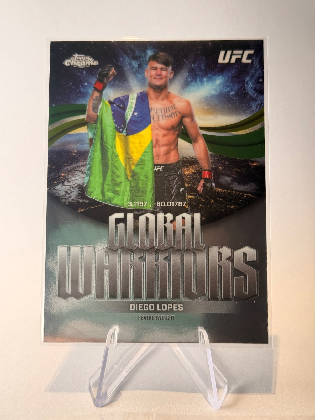 2026 Topps Chrome UFC Diego Lopes Global Warriors #GW-14