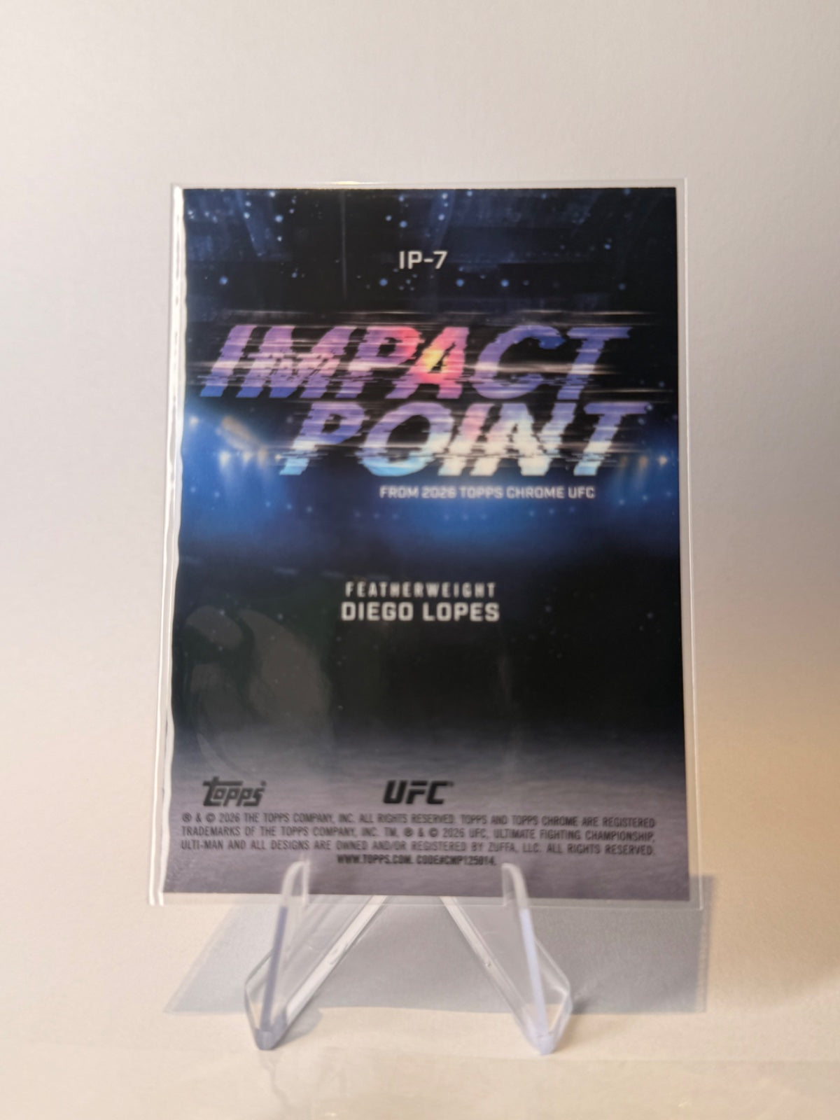 2026 Topps Chrome UFC Diego Lopes Impact Point #IP-7