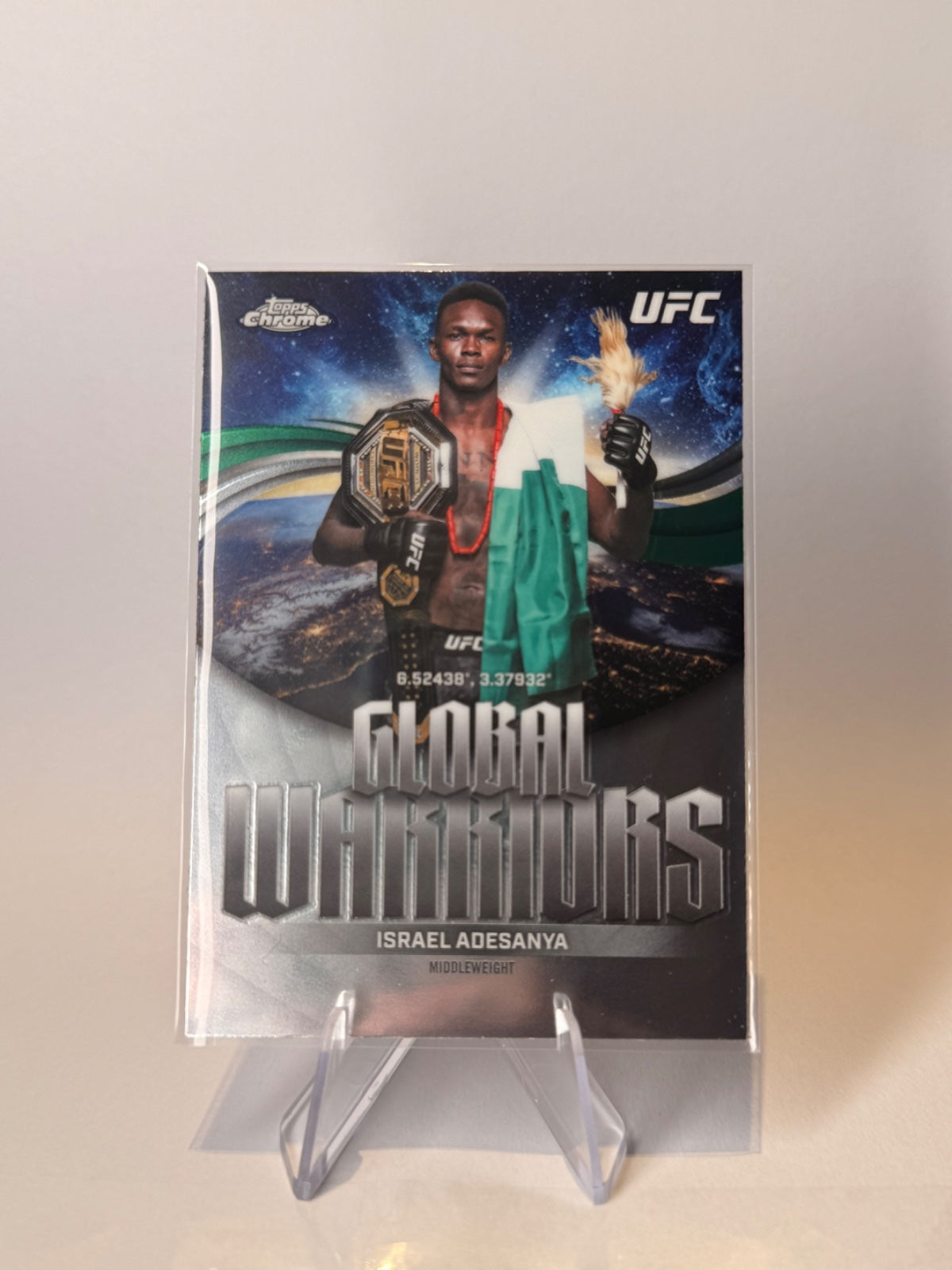 2026 Topps Chrome UFC Israel Adesanya Global Warriors #GW-16