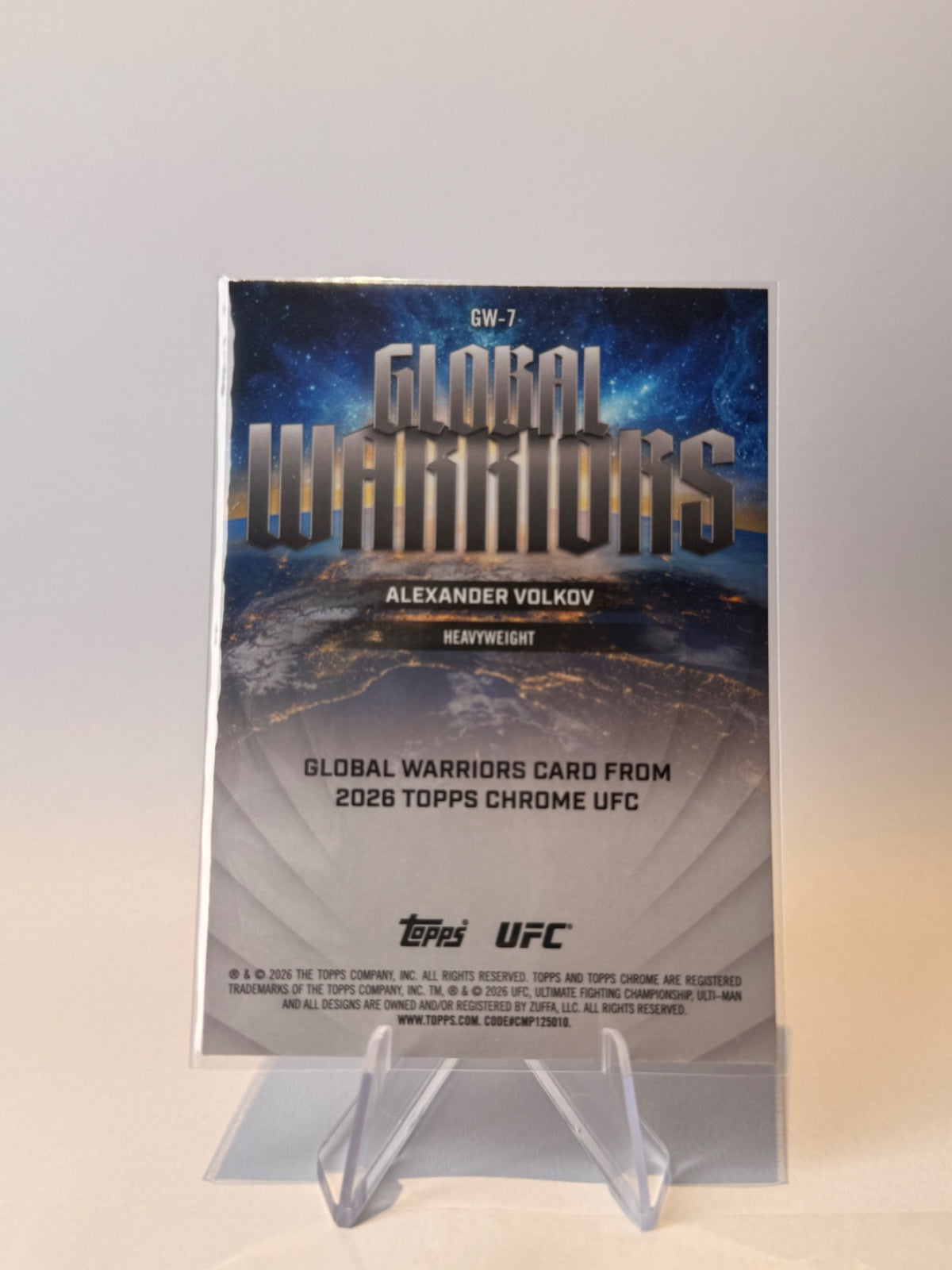 2026 Topps Chrome UFC Alexander Volkov Global Warriors #GW-7