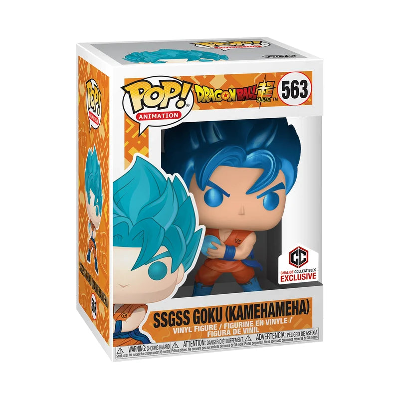 Funko Pop! Animation : Dragonball Super - SSGSS Goku (Kamehameha) #563 Chalice Collectibles Exclusive Sticker