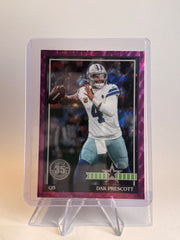 2026 Topps Football Dak Prescott #91TF-28 35th Anniversary Pink Crackle Foil