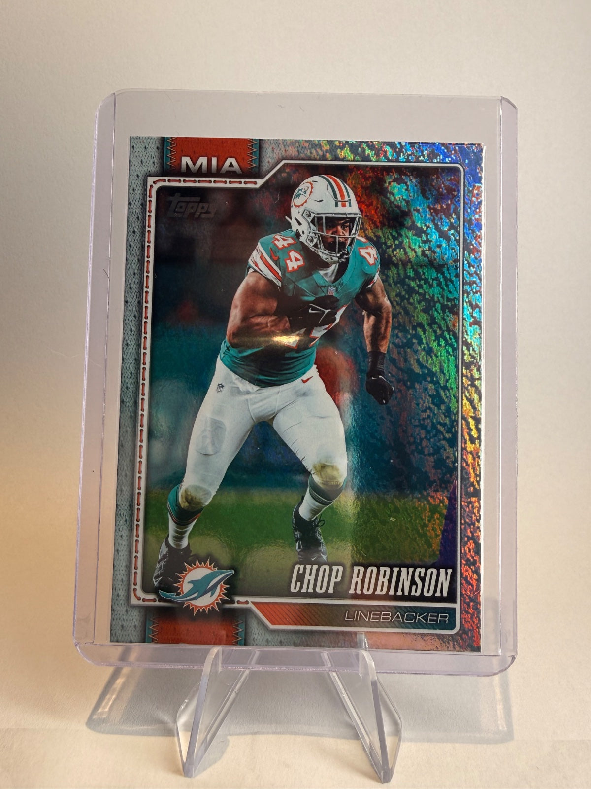 2026 Topps Flagship Football Chop Robinson #128 Holo Foil Miami Dolphins