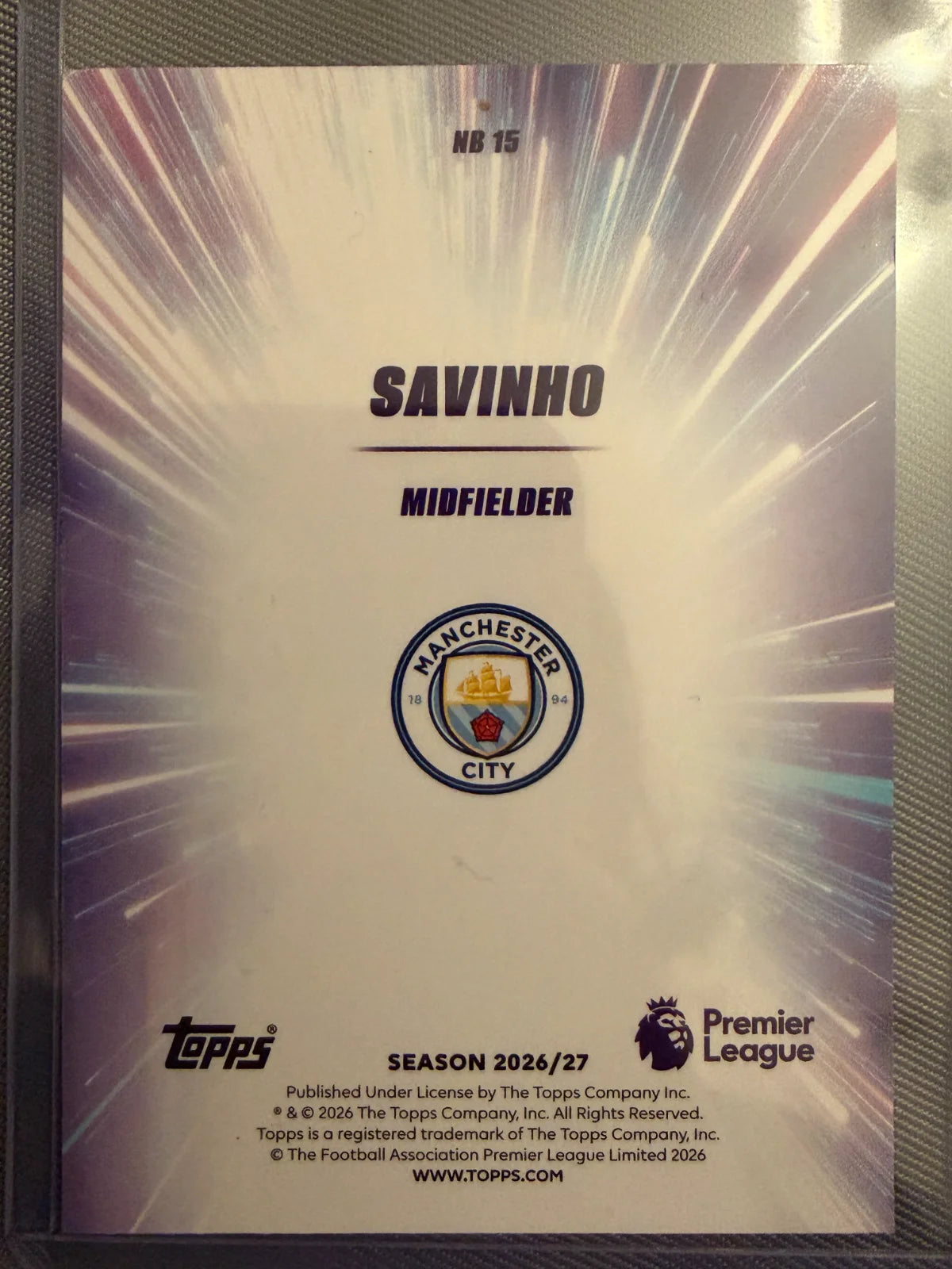 Savinho – Nitro Boost	Topps Premier League 2026/27