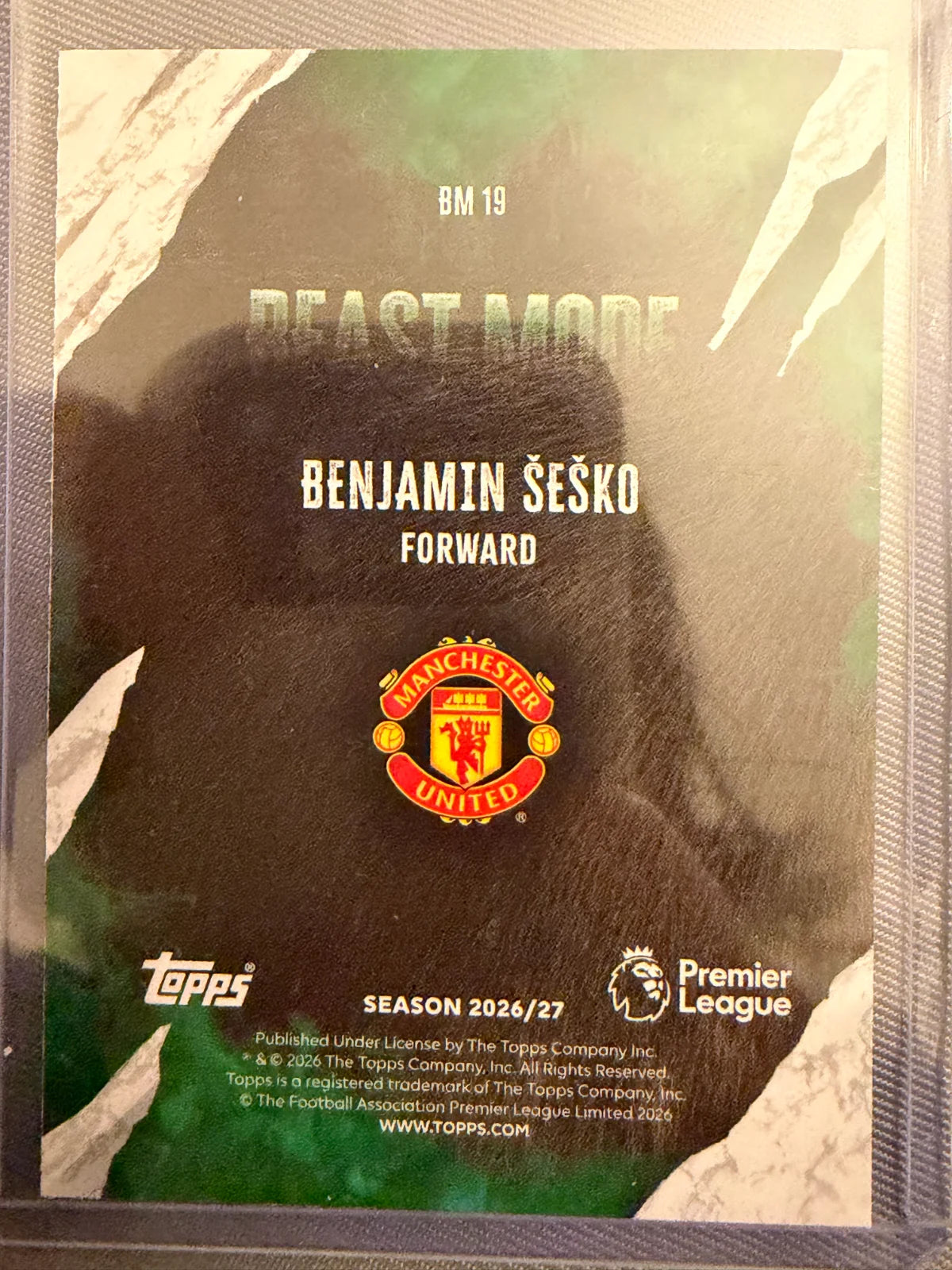 Benjamin Šeško – Beast Mode	Topps Premier League 2026/27
