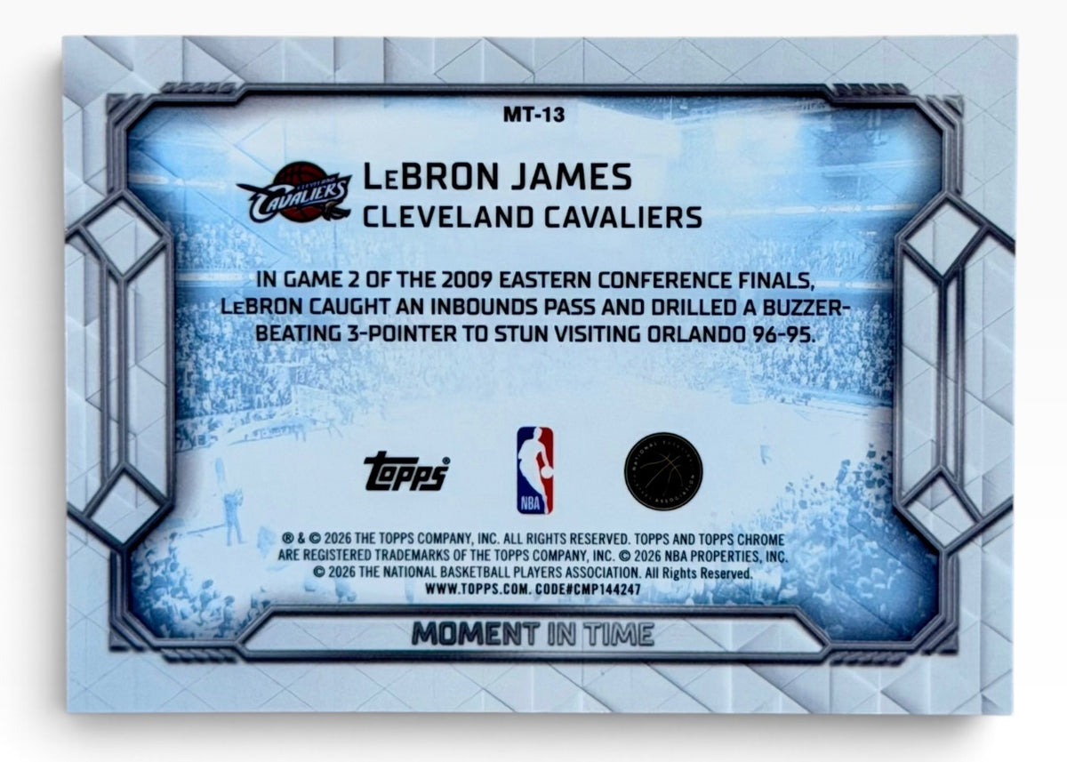 2025-26 Topps Chrome Update LeBron James Moment in Time