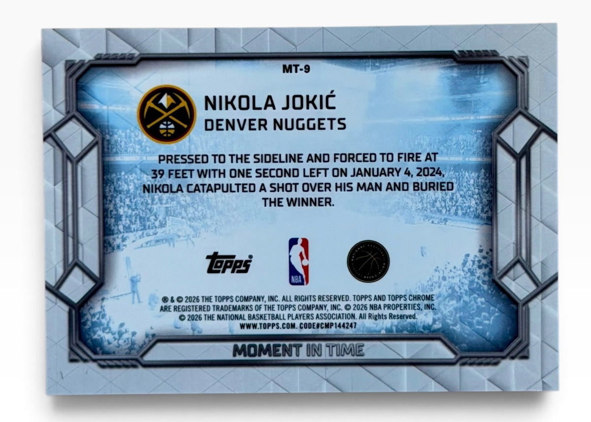 2025-26 Topps Chrome Update Nikola Jokic Moment in Time
