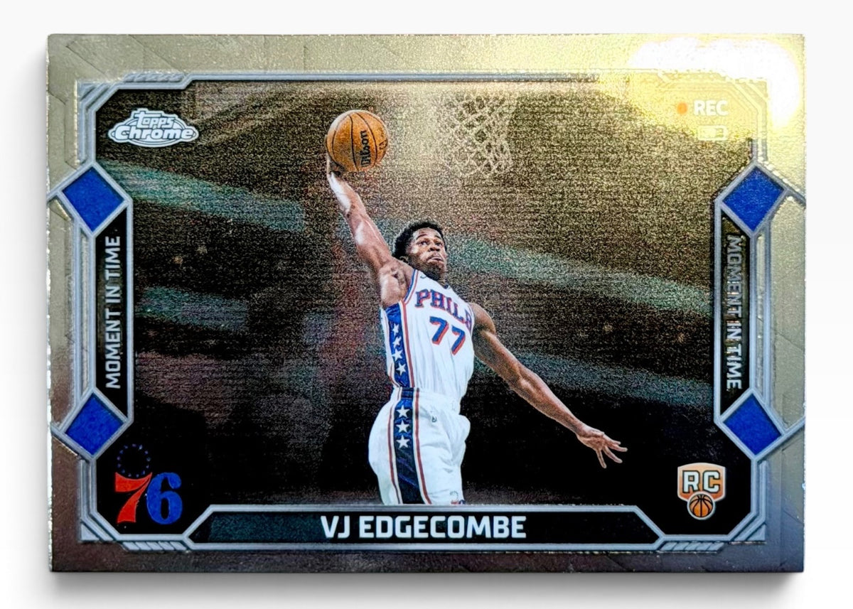 2025-26 Topps Chrome Update VJ Edgecombe Moment in Time