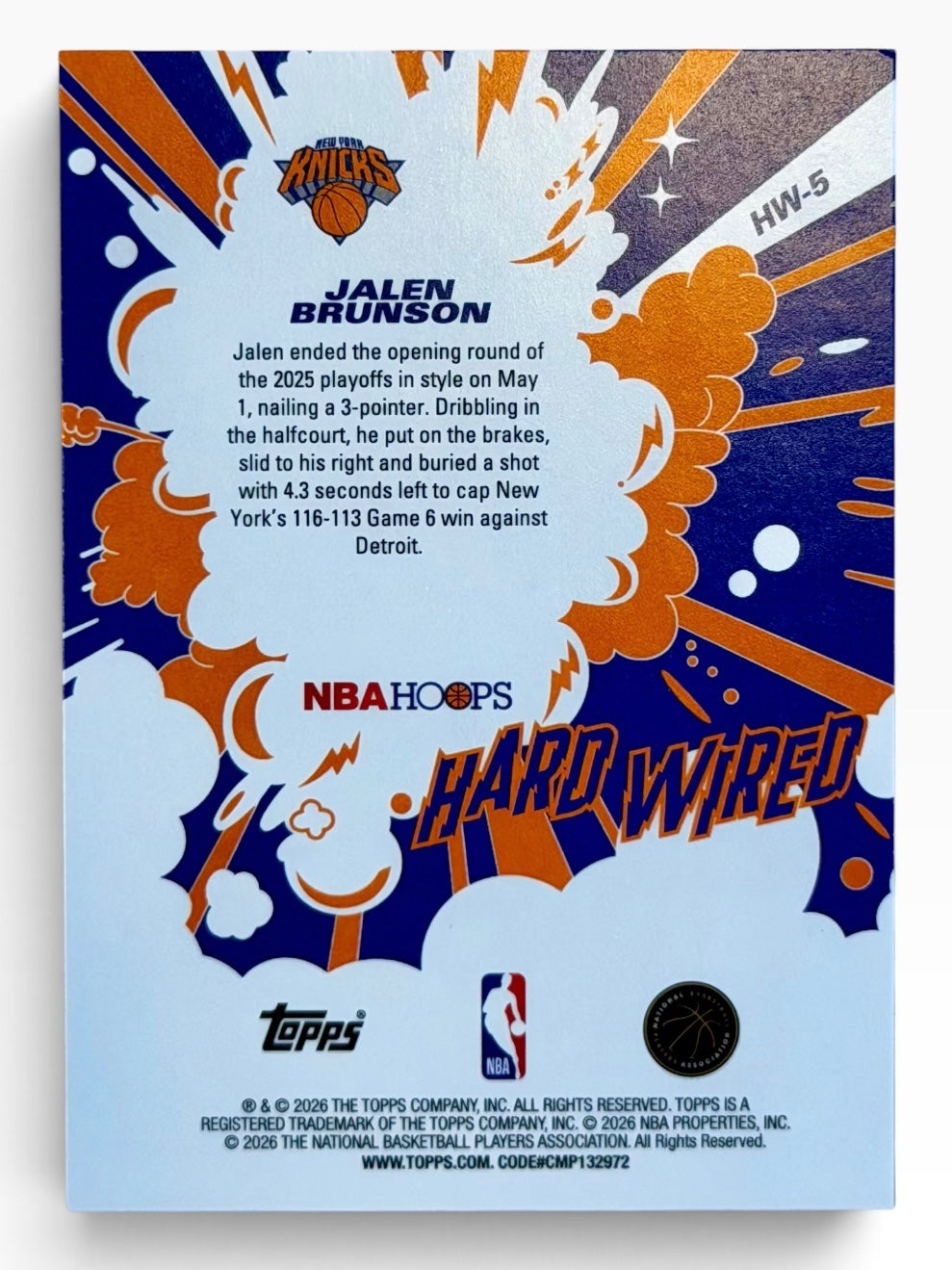 2025-26 Topps NBA Hoods Jalen Brunson Hard Wired