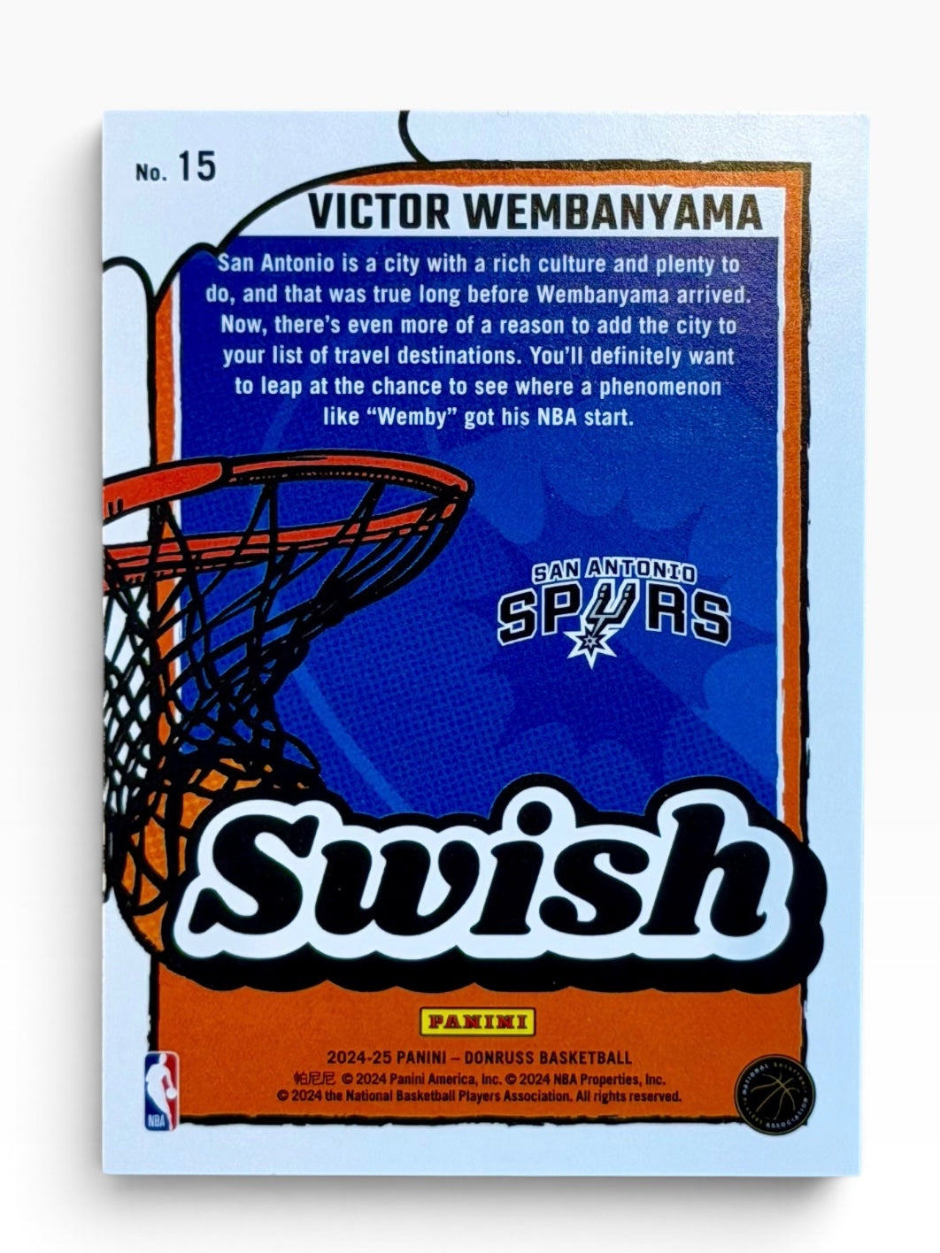 2024-25 Panini Donruss Victor Wembanyama Swish Press Proof
