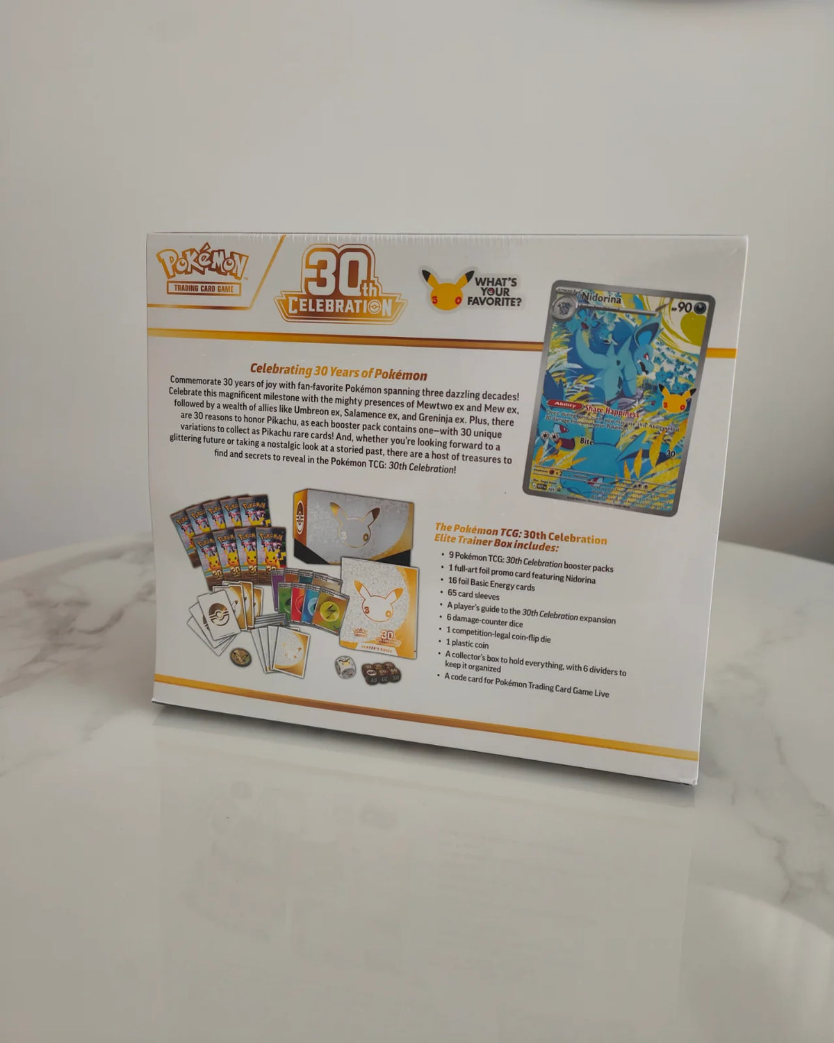 30th Anniversary Celebration ETB Elite Trainer Box (New Sealed)