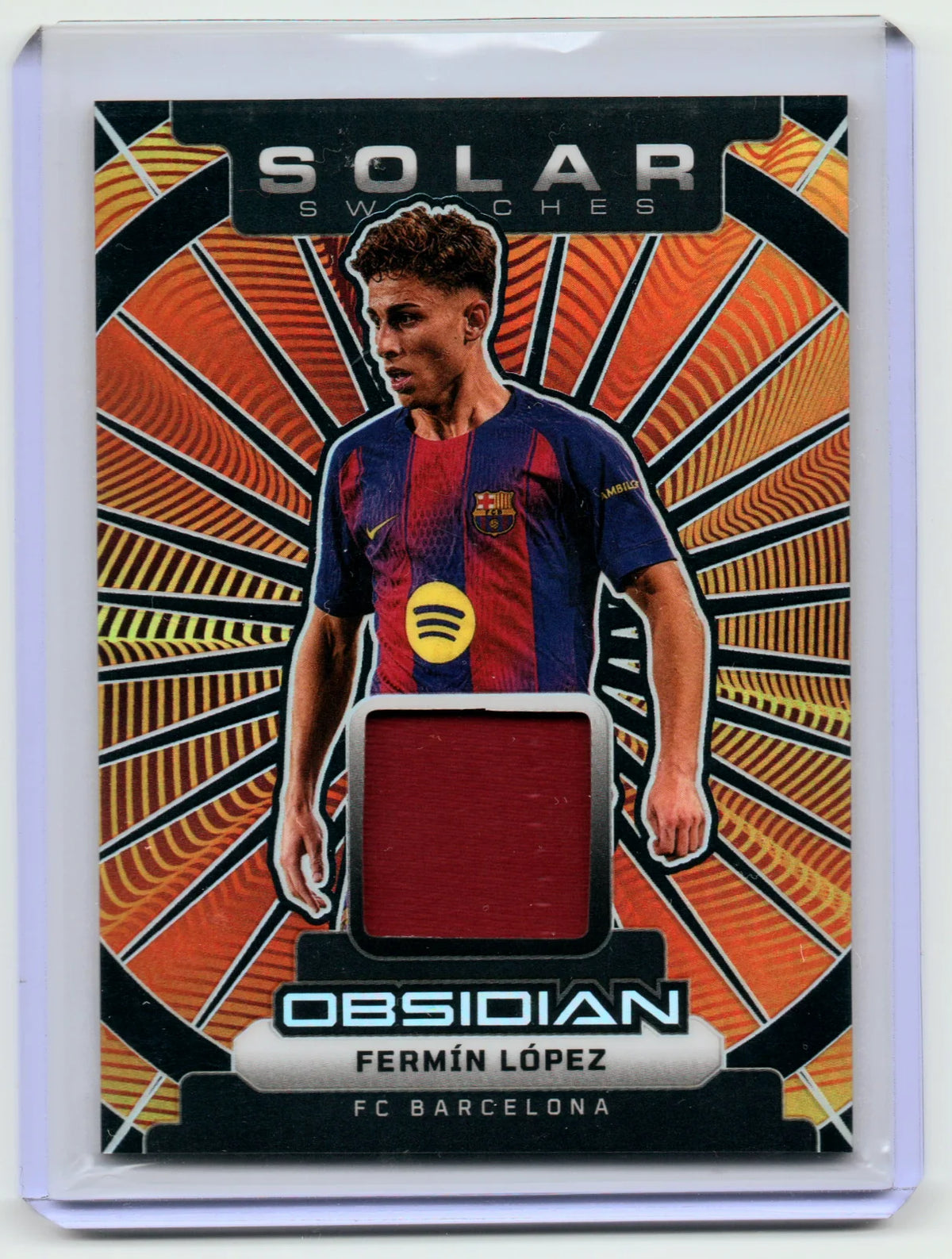 Fermin Lopez Swatches Relic  #172/199 2025-26 Panini Obsidian Solar Barcelona