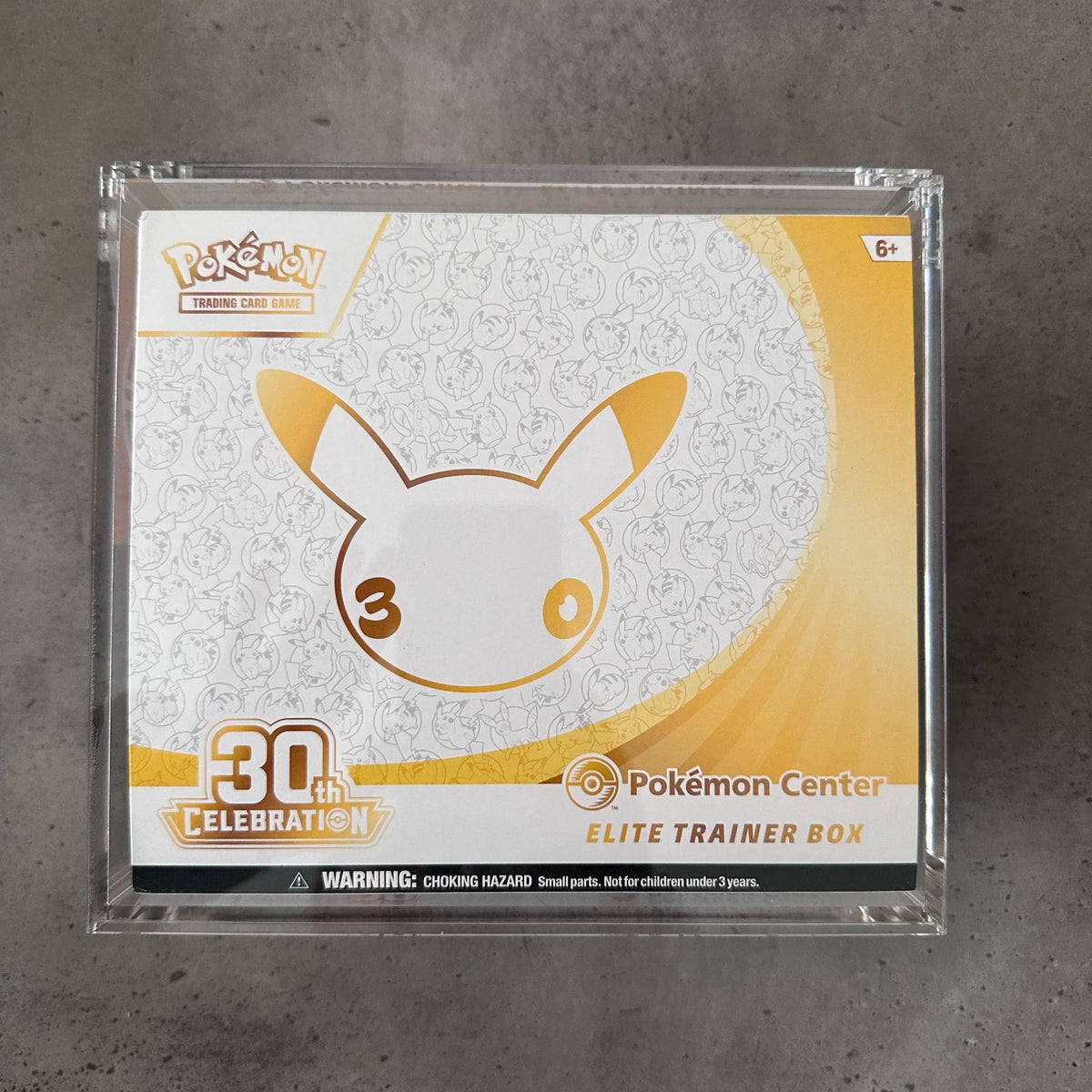 30th Celebration Pokemon Center Elite Trainer Box Unsealed with FREE ACRYLIC CASE INCLUDED