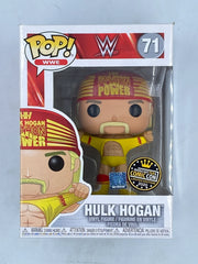 Funko Pop! WWE Hulk Hogan #71 vinyl figure featuring a special Middle East Film & Comic Con 2020 Limited Edition sticker.