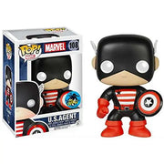 Funko Pop! Marvel U.S. Agent #108 vinyl bobblehead with a Stan Lee's Comikaze exclusive sticker.