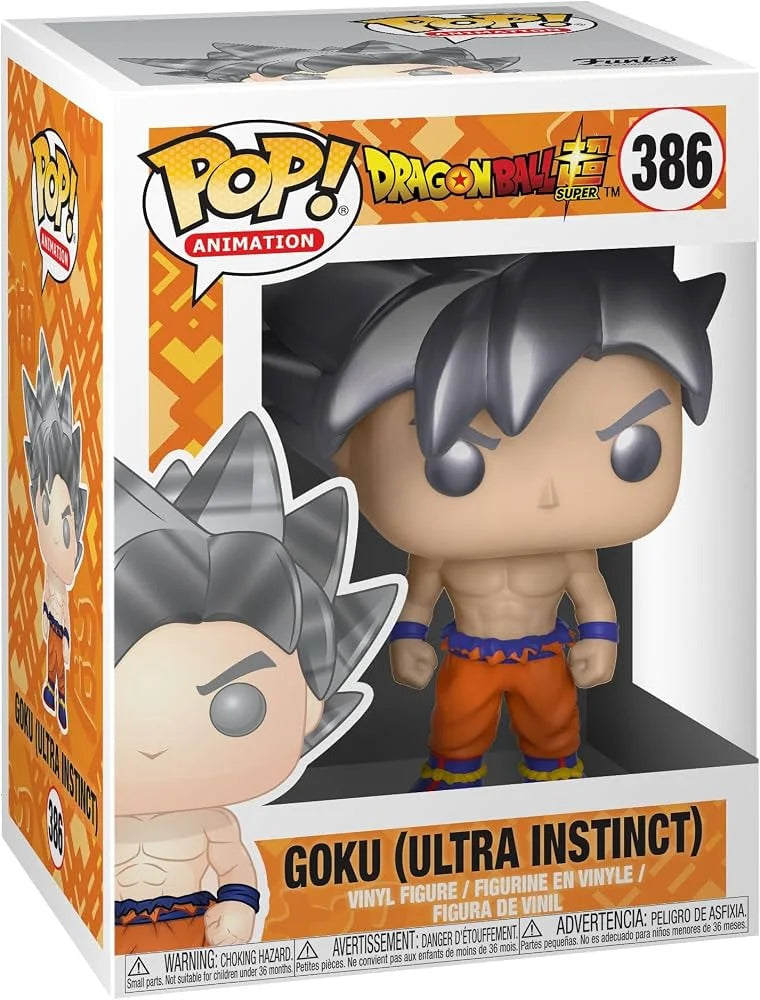 Funko Pop! Animation: Dragon Ball Super - Goku (Ultra Instinct) #386 vinyl collectible figure.