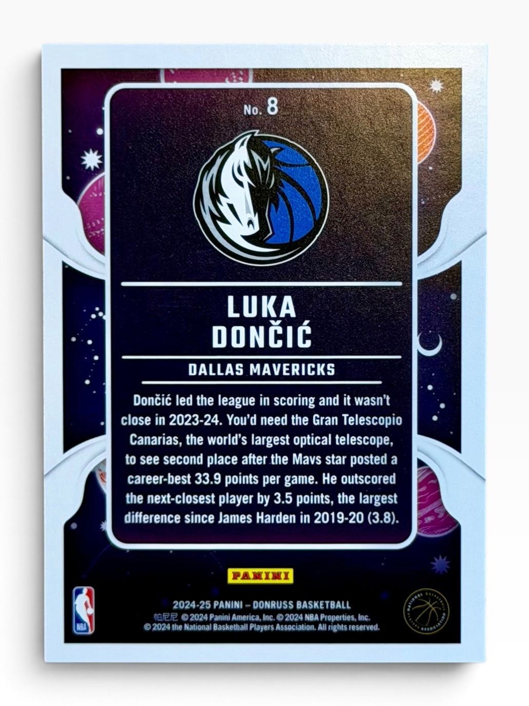 2024-25 Panini Donruss Luka Doncic Anti-Gravity Purple Press Proof
