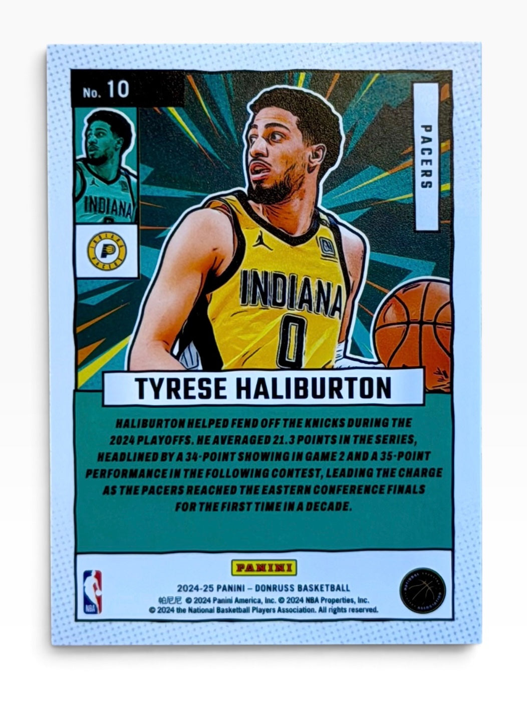 2024-25 Panini Donruss Tyrese Haliburton Net Mervels Diamond