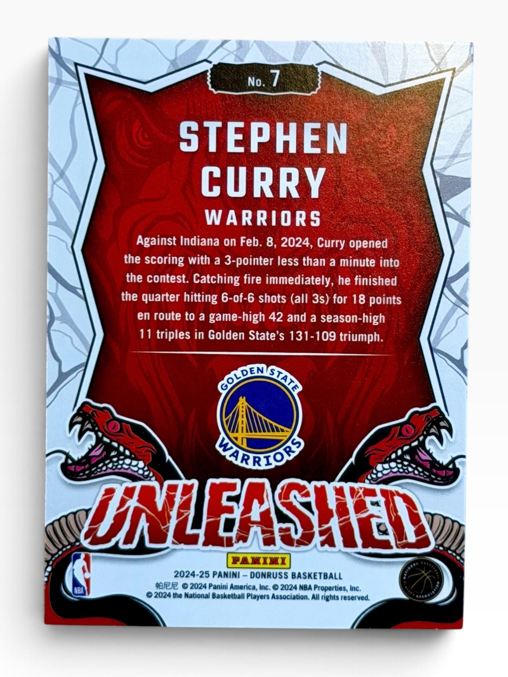 2024-25 Panini Donruss Stephen Curry Unleashed