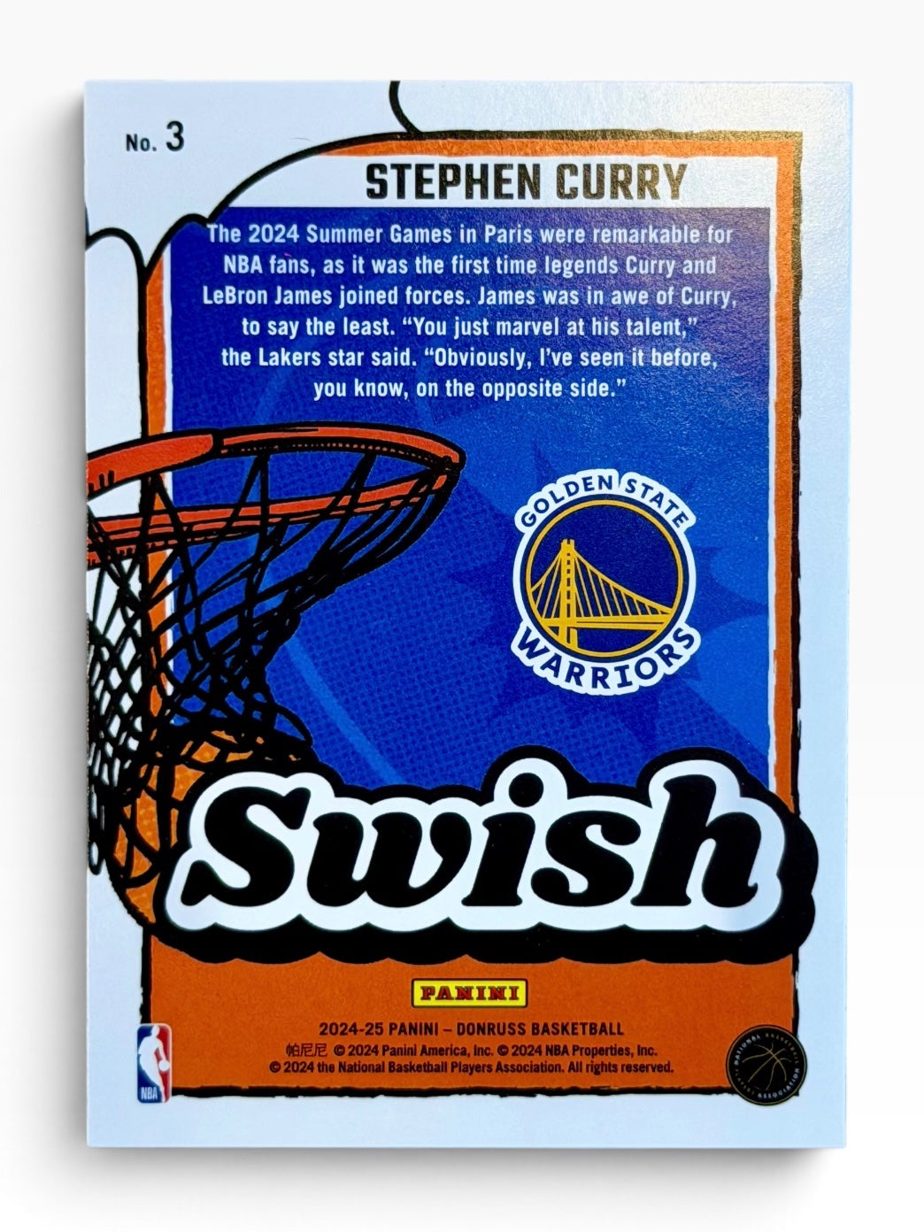 2024-25 Panini Donruss Stephen Curry Swish