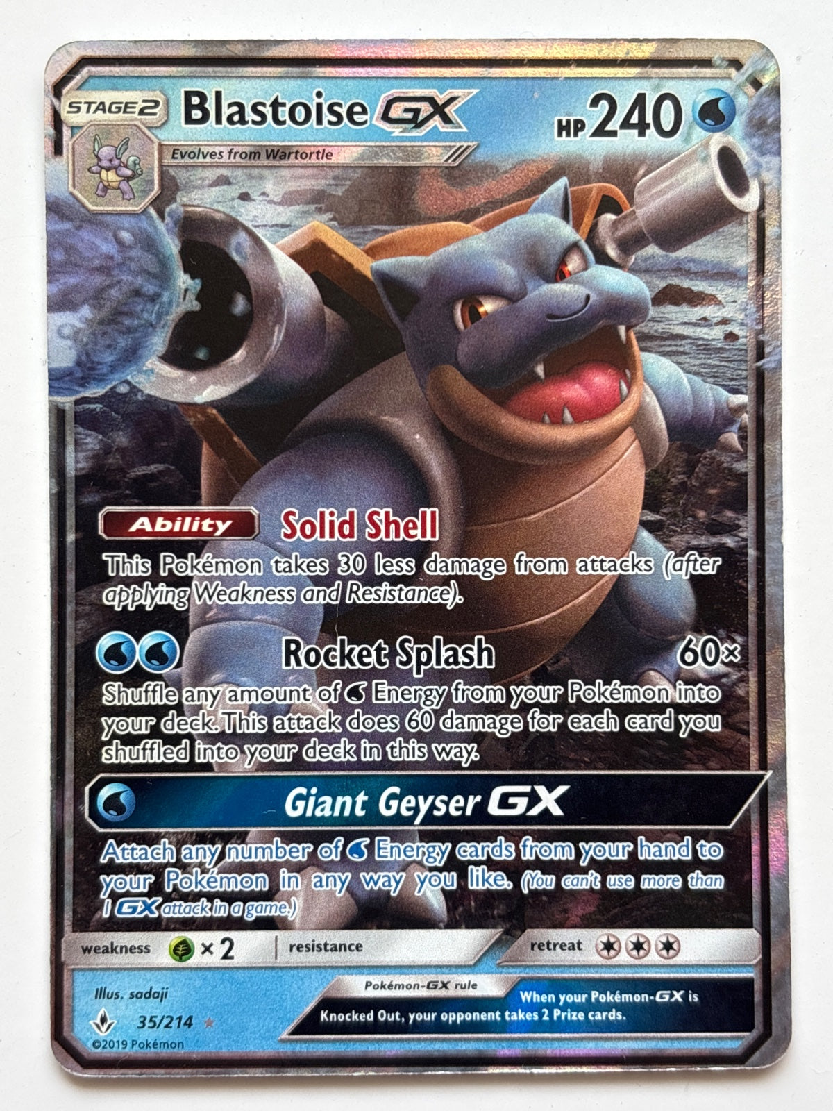 Blastoise GX 35 (Unbroken Bonds)